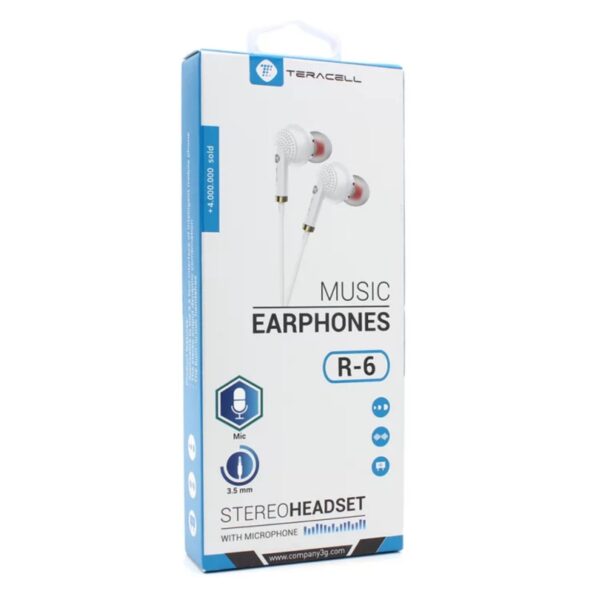 Slusalice za mobilni telefon Teracell Evolution R6 bele - Image 2